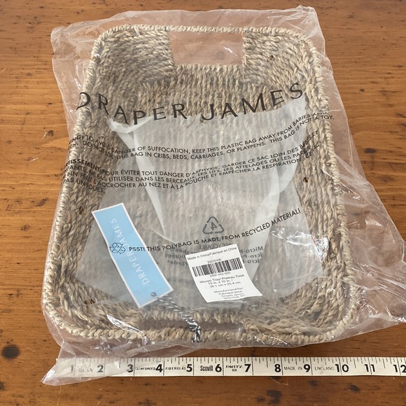 Draper James Storage & Organization Nwt Natural Fiber Woven Tray